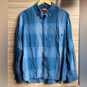 MERRELL Men’s Plaid Flannel in Blue Size Large